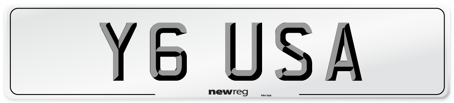 Y6 USA Number Plate from New Reg